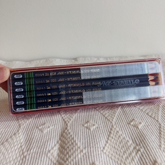 Vintage Pencils Schwan Stabilo in blue all surface water soluble pencils - Picture 2 of 6